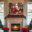 Search for christmas fireplace art Wreath