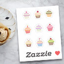 Search for colourful cupcakes stickers For her