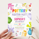 Search for pottery party invitations Rainbow