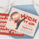 Search for martial arts birthday invitations Modern