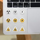 Search for radioactive stickers Biohazard