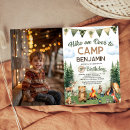 Search for hike birthday invitations Camper