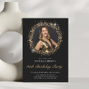 Search for black and gold glitter birthday invitations Thirty