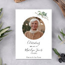 Search for memorial card templates programmes Greenery