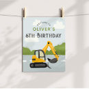 Search for construction birthday signs Digger