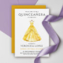 Search for yellow dress invitations Mis quince anos