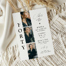 Search for stylish 40th birthday invitations Forty