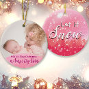 Search for winter sayings christmas tree decorations Let it snow
