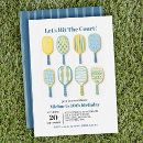 Search for pickleball birthday invitations Sports