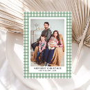 Search for green plaid christmas cards Gingham