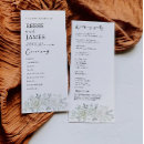 Search for emerald green wedding programs Order of service