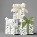 Search for flowers wrapping paper White