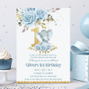 Search for blue 1st birthday invitations Baby boy