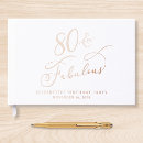 Search for 80th birthday guest books 80 and fabulous