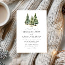 Search for snowy wedding invitations Pine tree