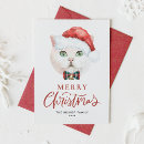Search for white cat christmas cards Watercolor