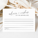 Search for minimalist wedding advice cards Well wishes