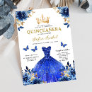 Search for royal blue butterfly invitations Miss quince mexican