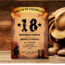 Search for rustic 18th birthday invitations Western