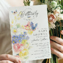 Search for butterfly garden baby shower invitations Watercolor