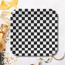 Search for graduation party tableware Black and white