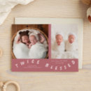 Search for blessed birth announcement cards Pink