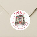Search for red door return address labels New home