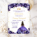 Search for dark purple quinceanera invitations Mexican spanish latina