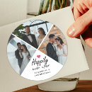 Search for black white pink wedding stickers Thank you