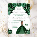 Search for silver and green sweet 16 invitations Elegant glamourous