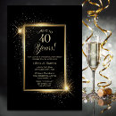 Search for 40th anniversary invitations Black and gold
