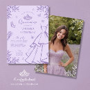 Search for lavender quinceanera invitations Modern
