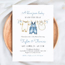 Search for blue denim baby shower invitations Country