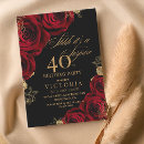 Search for surprise 40th birthday invitations Floral