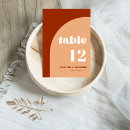 Search for retro wedding table cards Terracotta