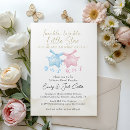 Search for star gender reveal invitations Pink and blue