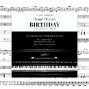 Search for piano birthday invitations Black