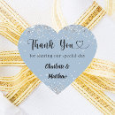 Search for silver and blue wedding stickers Thank you