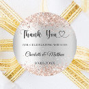 Search for silver and gold wedding stickers Thank you