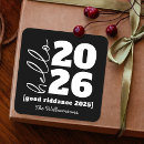 Search for funny new year stickers Typography