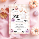 Search for orange 1st birthday invitations Spooky one