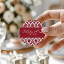 Search for black white red damask wedding stickers Elegant