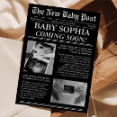 Search for unique baby shower invitations Black and white