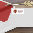 Search for poinsettia return address labels Floral
