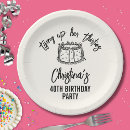 Search for 40th birthday plates Forty fortieth