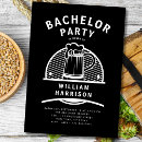 Search for beer stag party invitations Black and white
