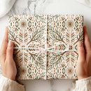 Search for folk art christmas wrapping paper Green