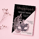 Search for pink and black masquerade party invitations For her