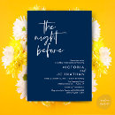 Search for rehearsal party invitations Navy blue
