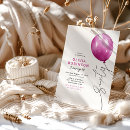 Search for pink balloon invitations Modern
